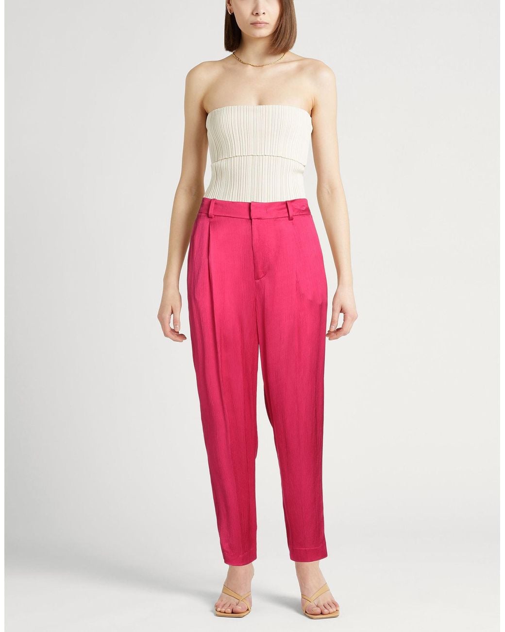 PT Torino Red Fuchsia Pants Viscose