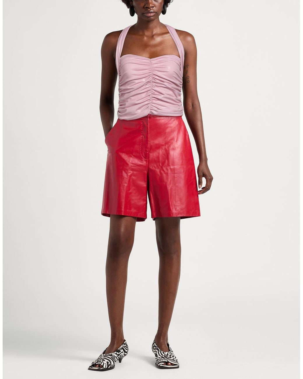 Pinko Pink Top Polyester, Elastane