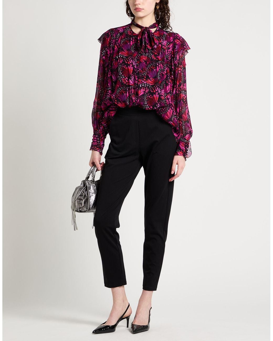 Deha Blue Pants Viscose, Polyamide, Elastane