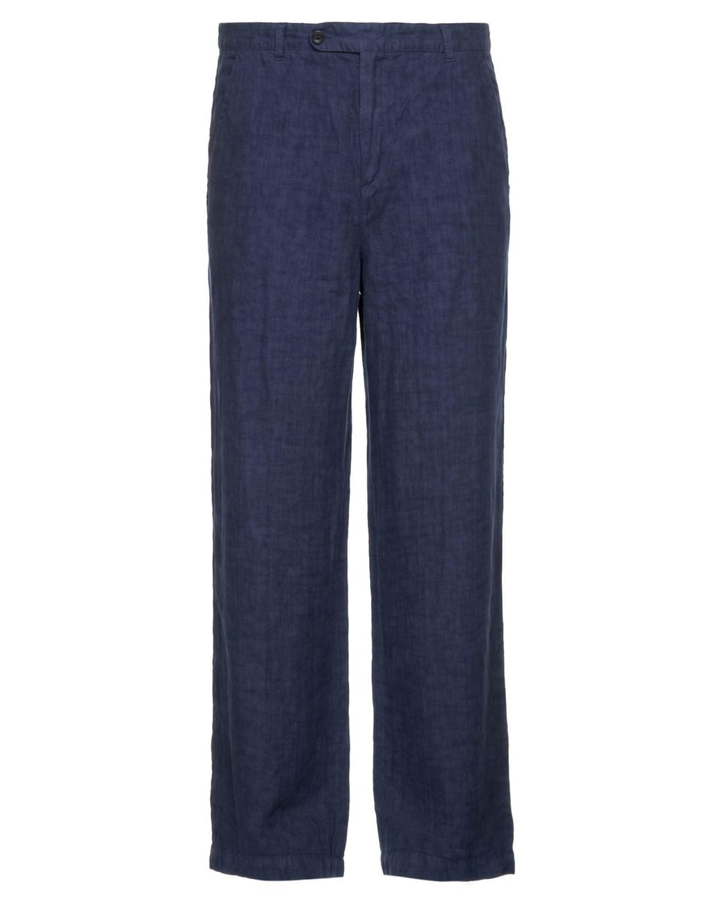 Massimo Alba Blue Pants Linen for men