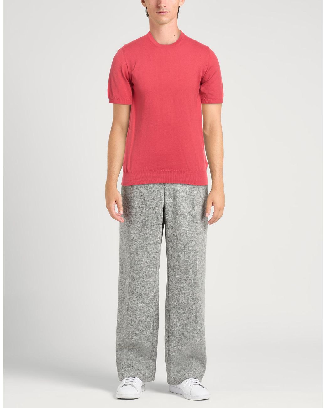Alpha Studio Pink Sweater Cotton for men