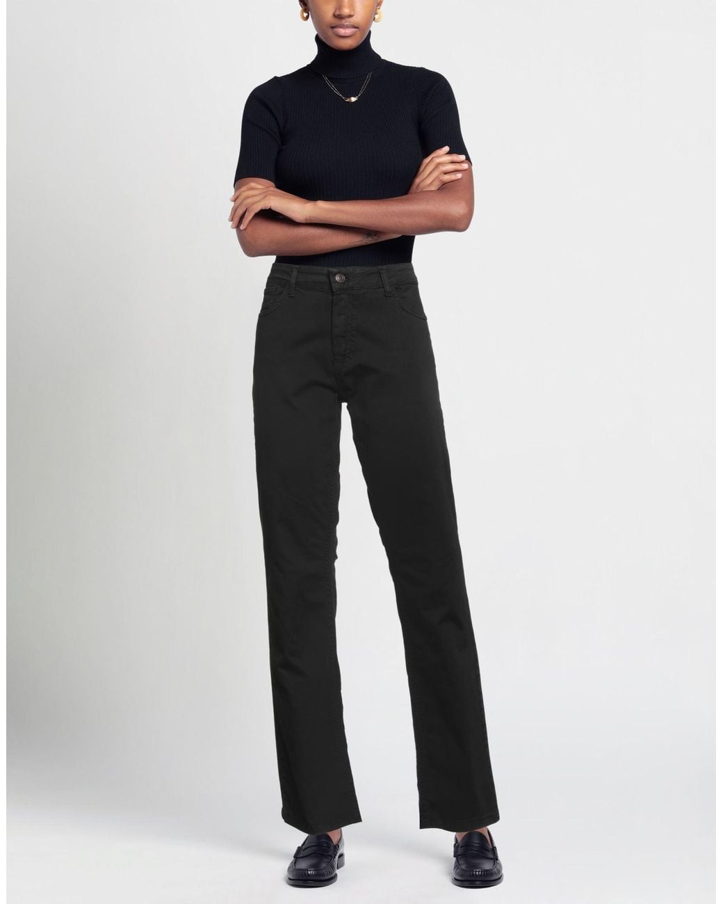 B.yu Black Pants Cotton, Elastane