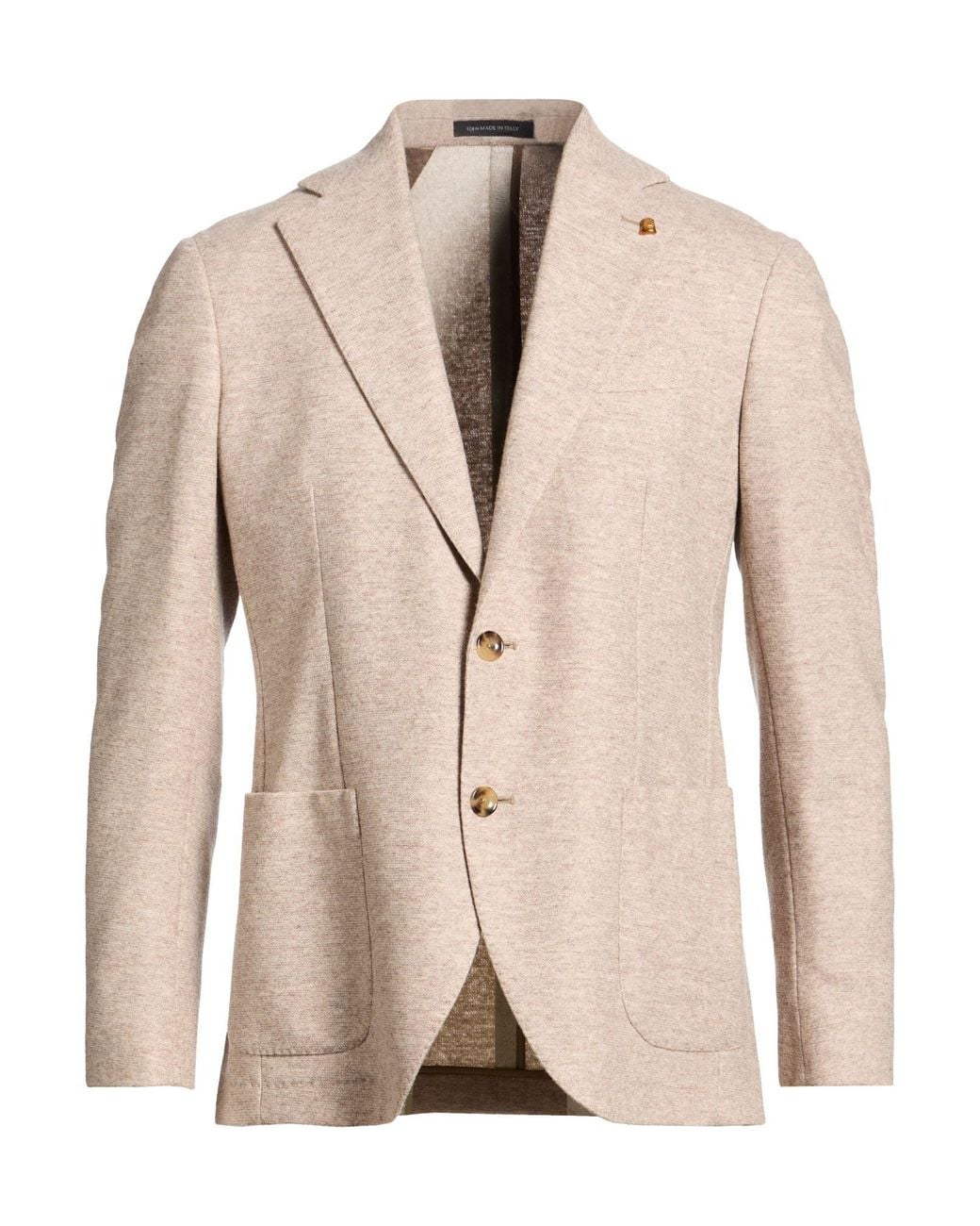 Sartoria Latorre Natural Blazer Wool, Cotton, Polyamide, Cashmere for men