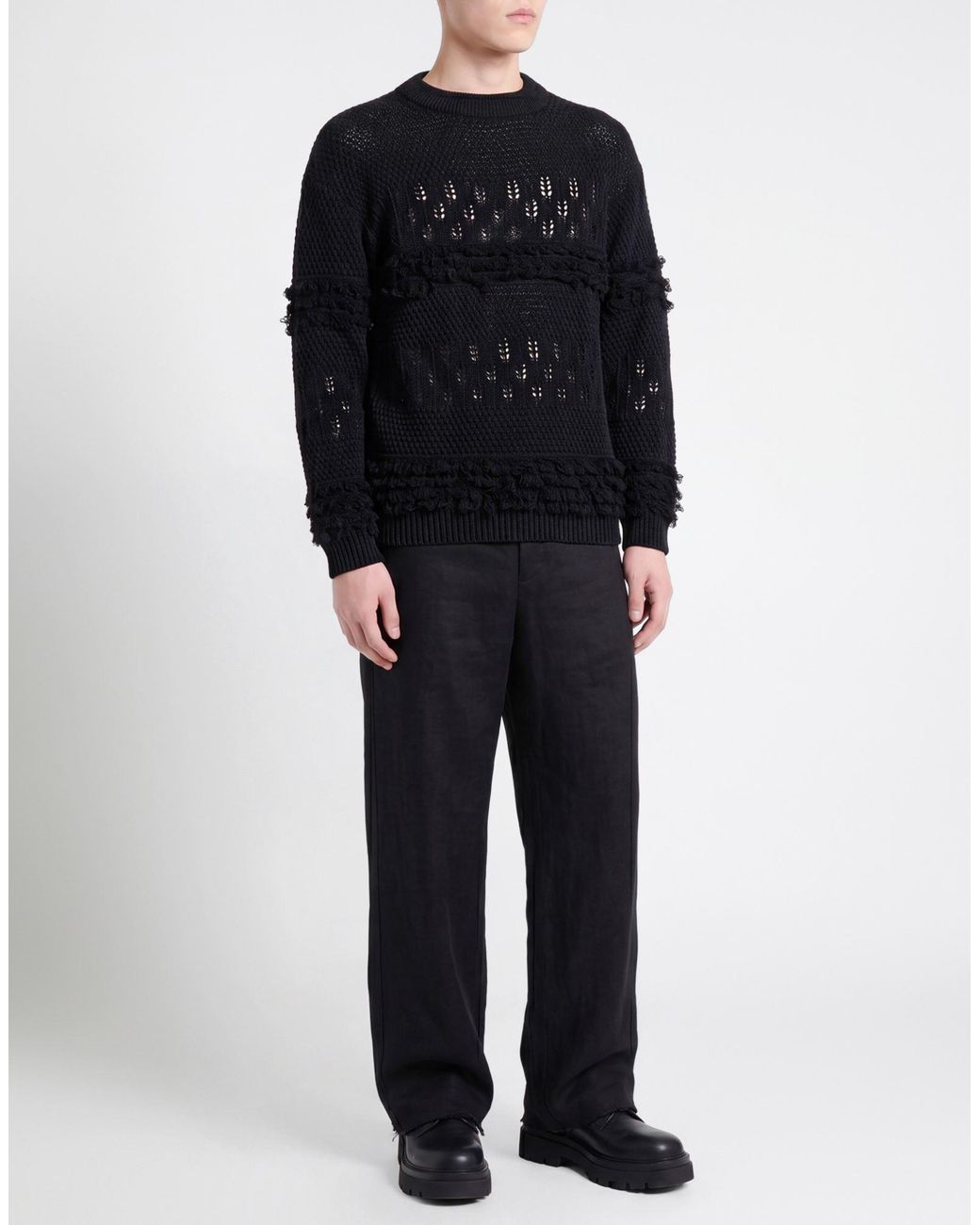 LE PAS SAGE Paris Black Sweater Wool, Acrylic for men