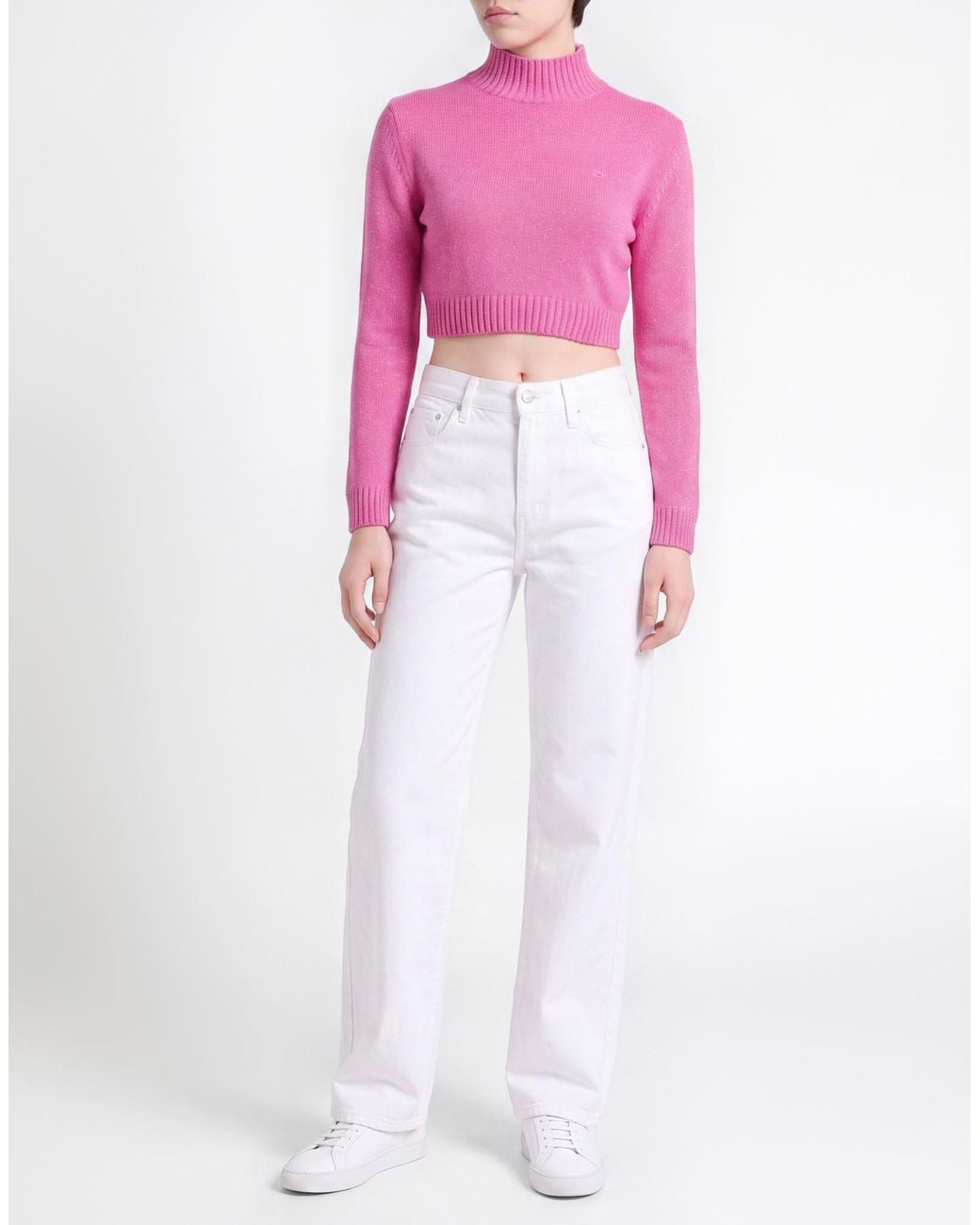 Chiara Ferragni Pink Turtleneck Wool, Viscose, Polyamide, Cashmere