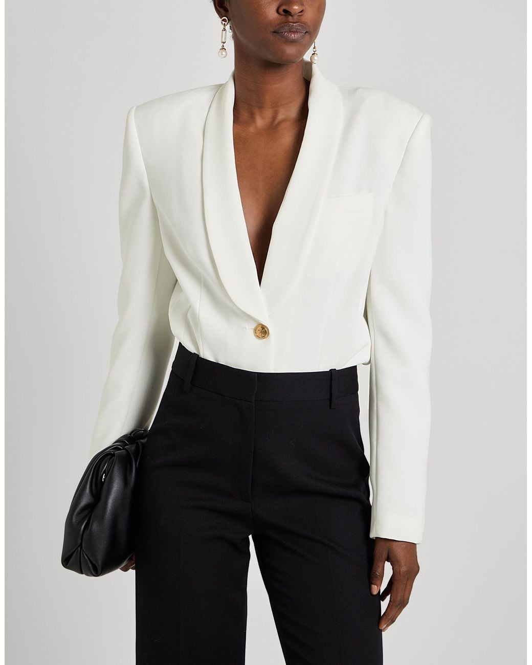 Elisabetta Franchi White Bodysuit Polyester, Elastane, Polyamide
