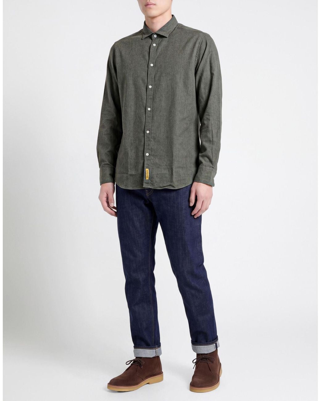 B.D. Baggies Gray Shirt Cotton for men
