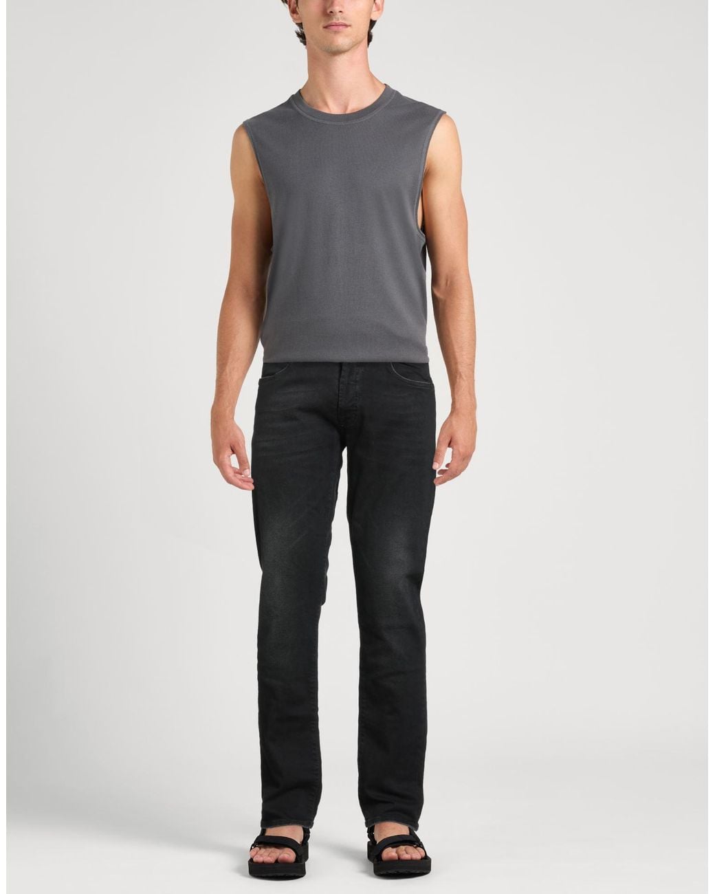 Liu Jo Black Jeans Cotton, Elastane for men