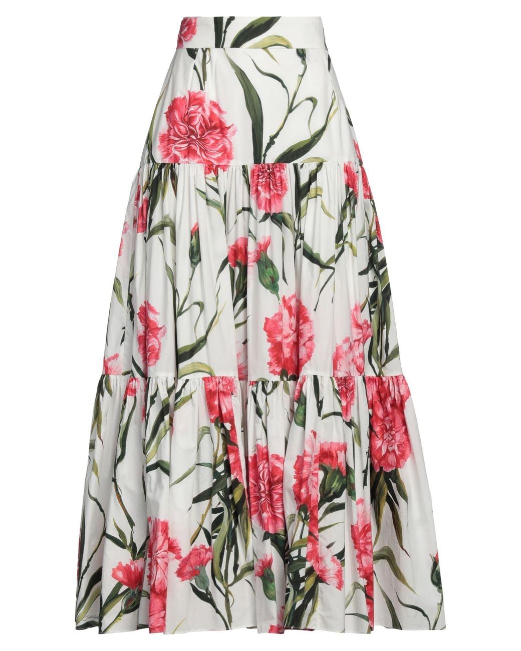 Dolce & Gabbana Red Maxi Skirt