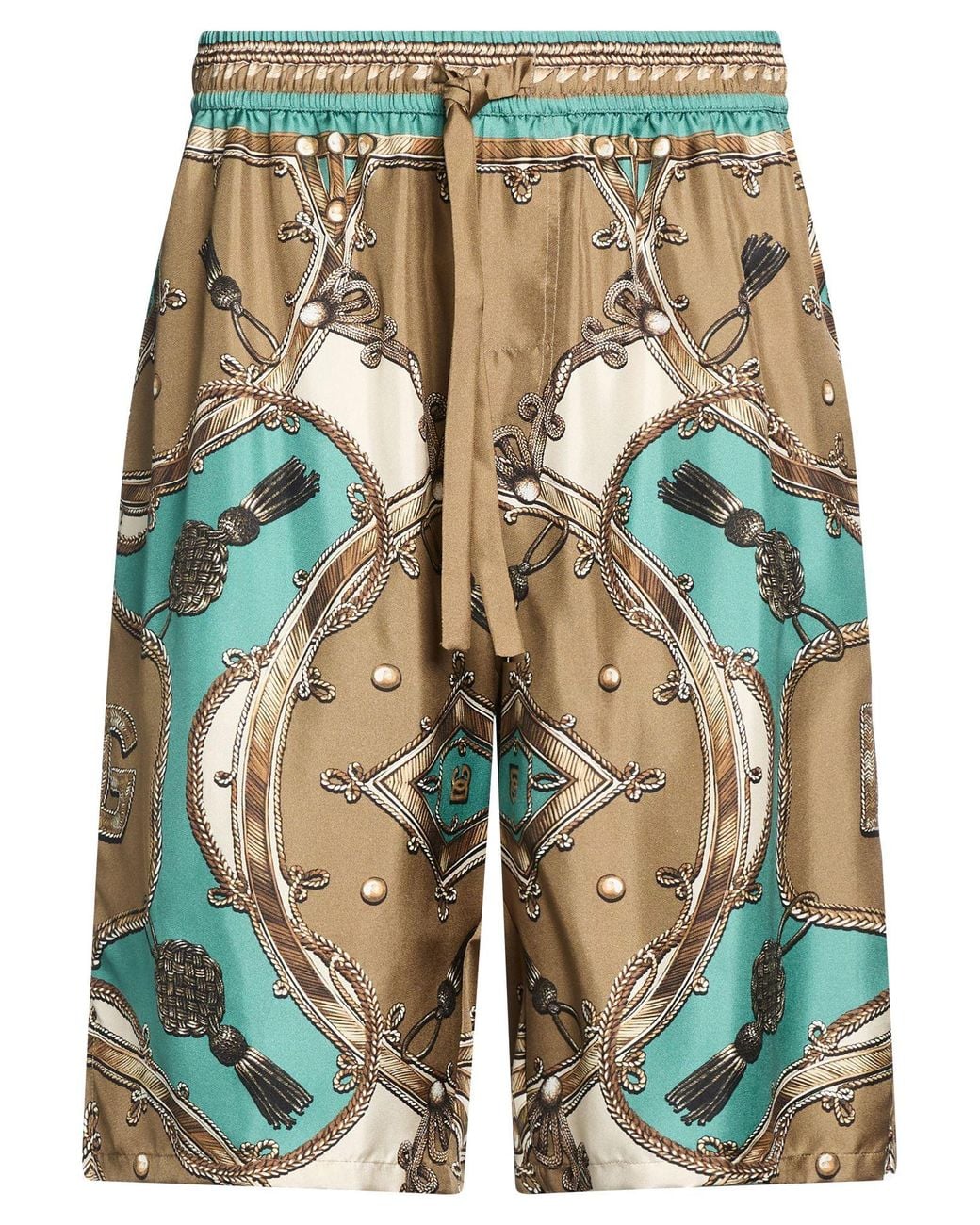 Dolce & Gabbana Blue Military Shorts & Bermuda Shorts Silk for men