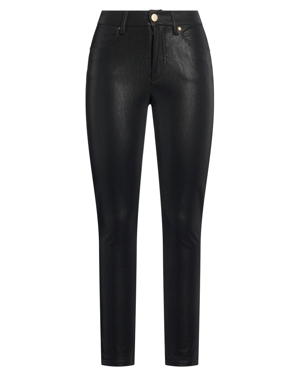 Angelo Marani Black Pants Polyester, Elastane