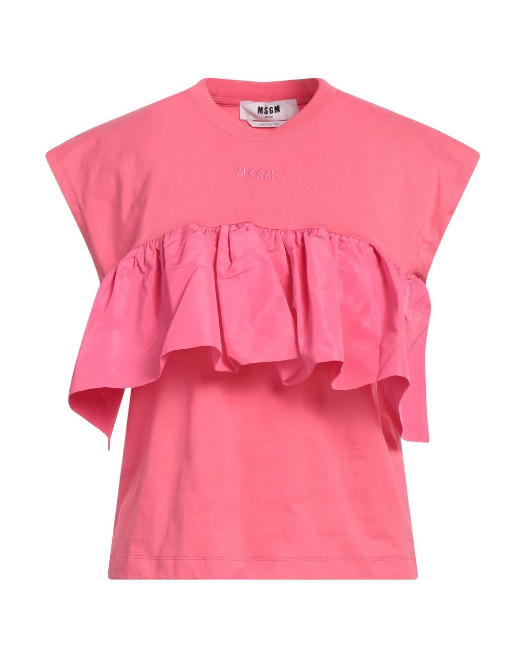 MSGM Pink T-Shirt Cotton, Polyester