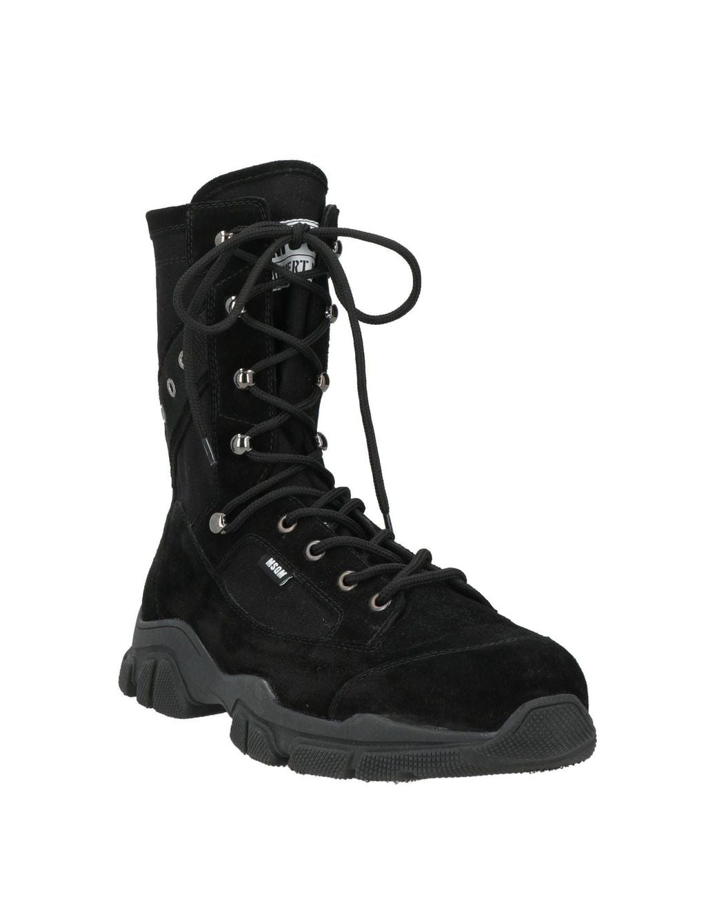 MSGM Black Ankle Boots Textile Fibers for men