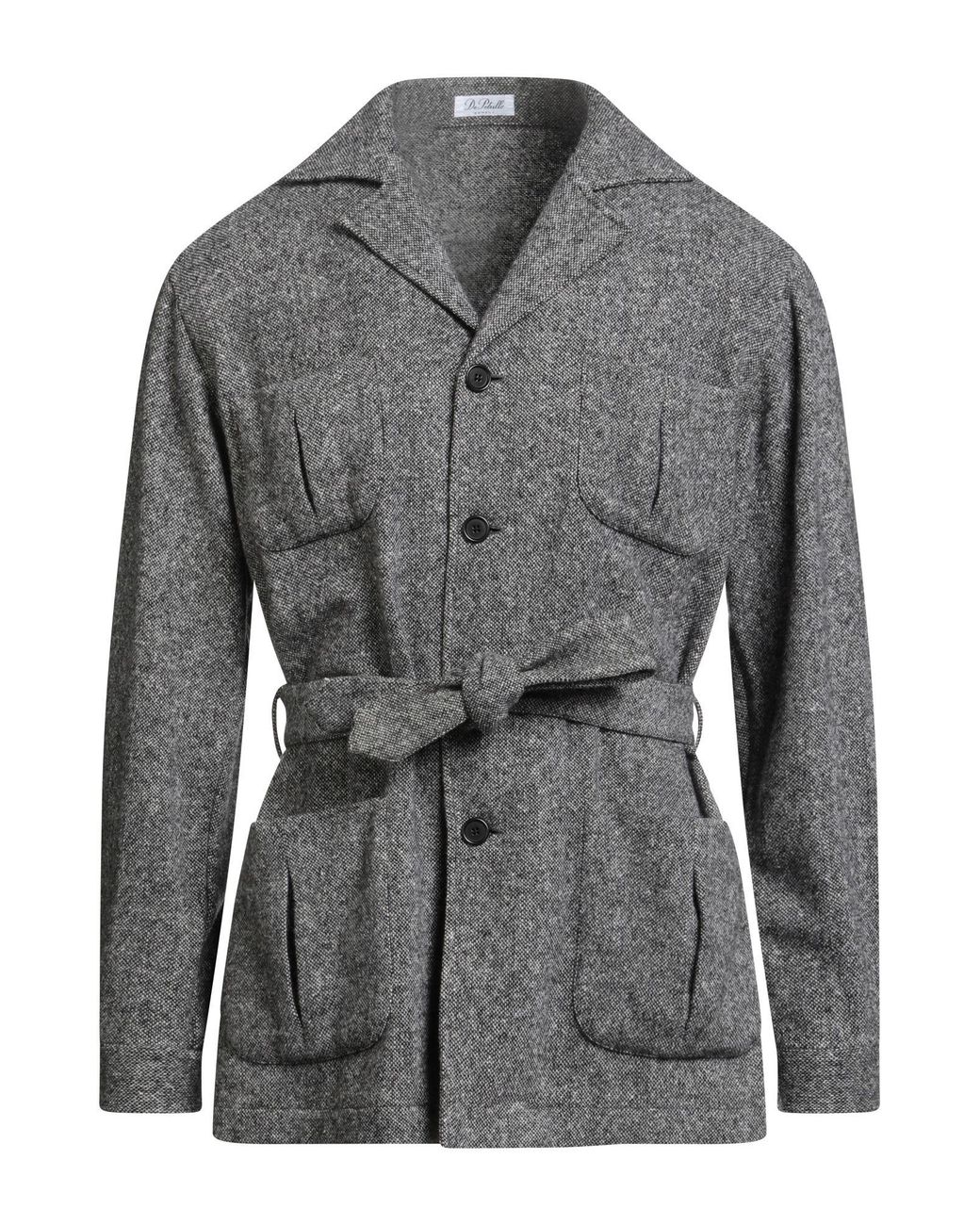 De Petrillo Gray Blazer Virgin Wool for men