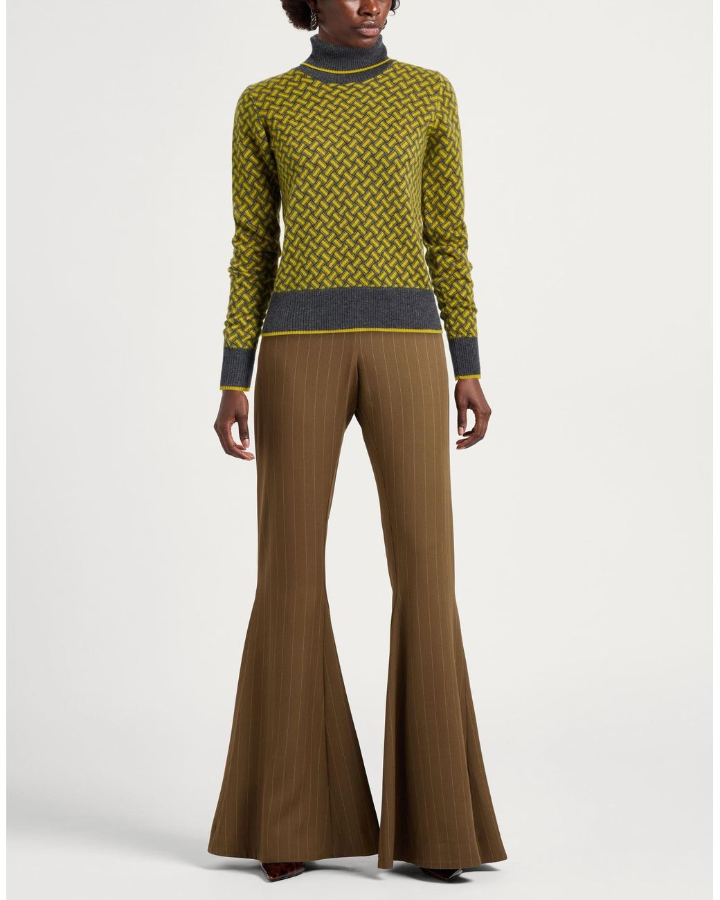 Drumohr Green Lead Turtleneck Cashmere