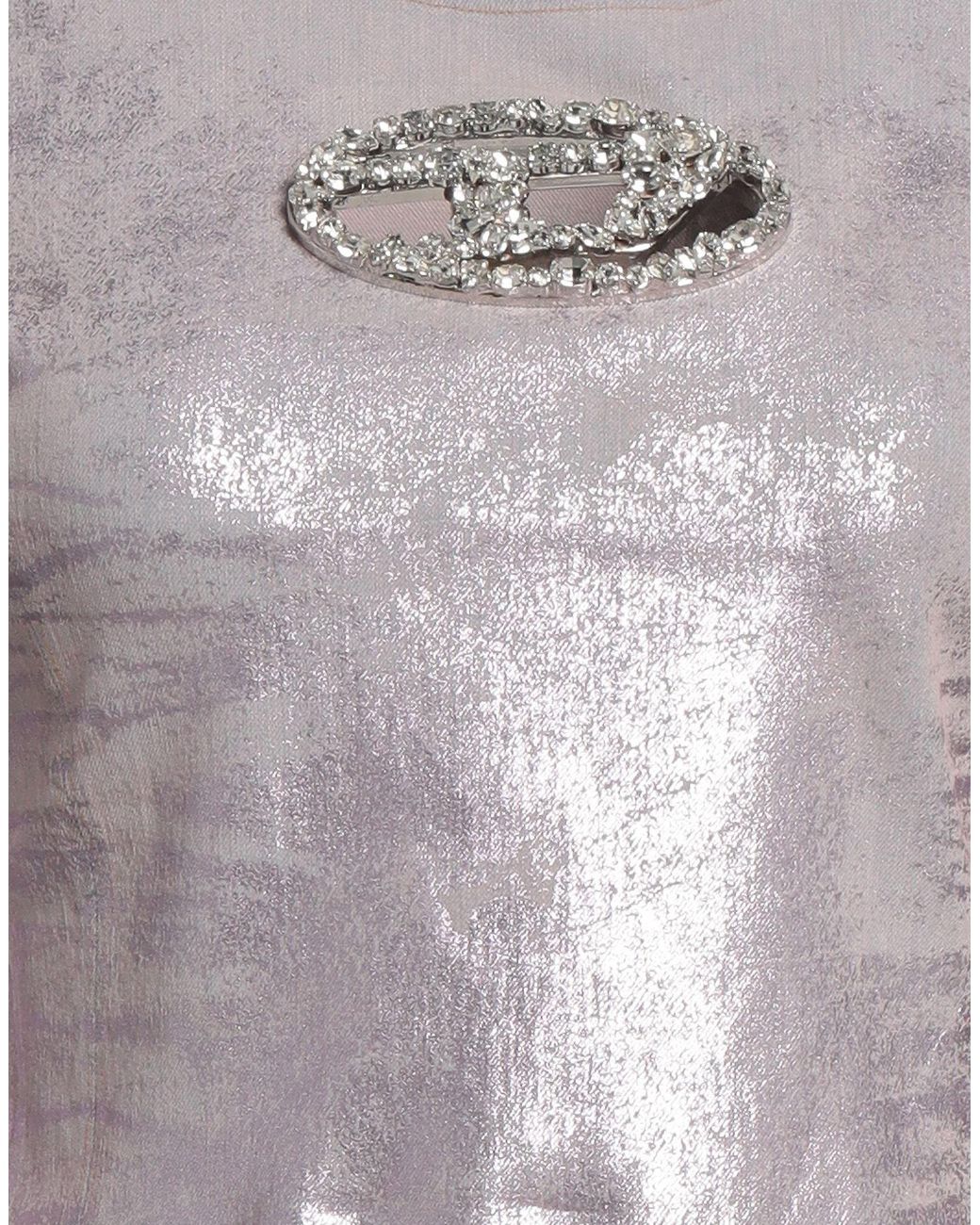 DIESEL Purple Top Cotton, Rayon, Polyester, Elastane