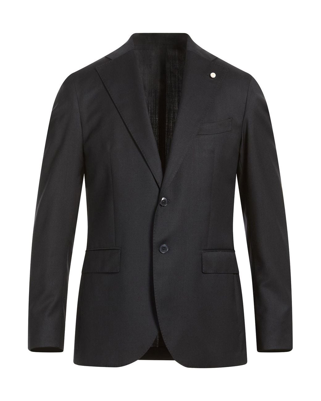 Luigi Bianchi Black Blazer Virgin Wool for men