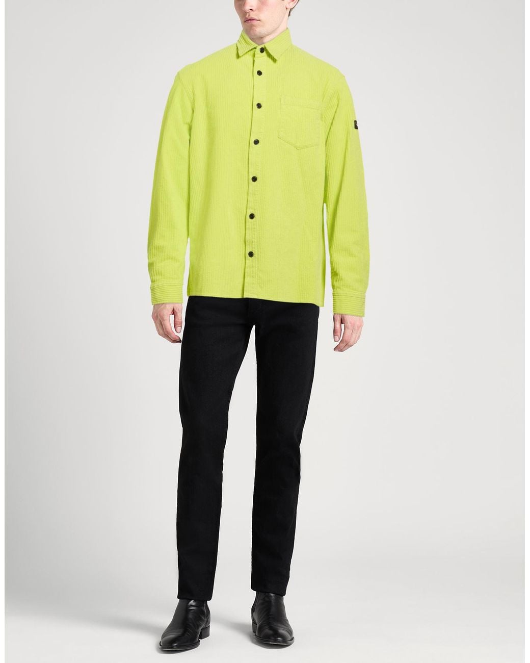 Paul & Shark Yellow Lime Jacket Cotton, Elastane for men