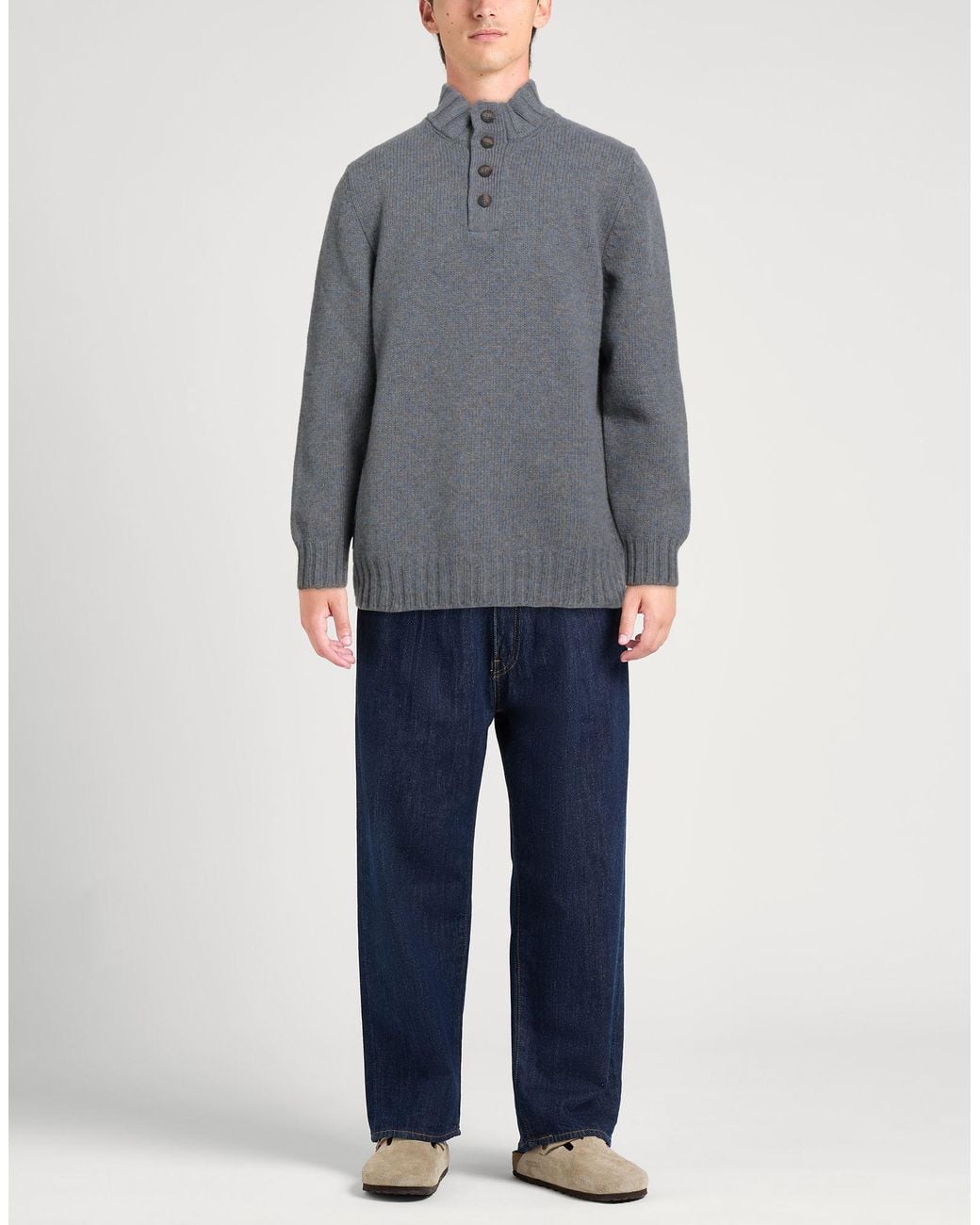 Gran Sasso Gray Turtlenecks for men