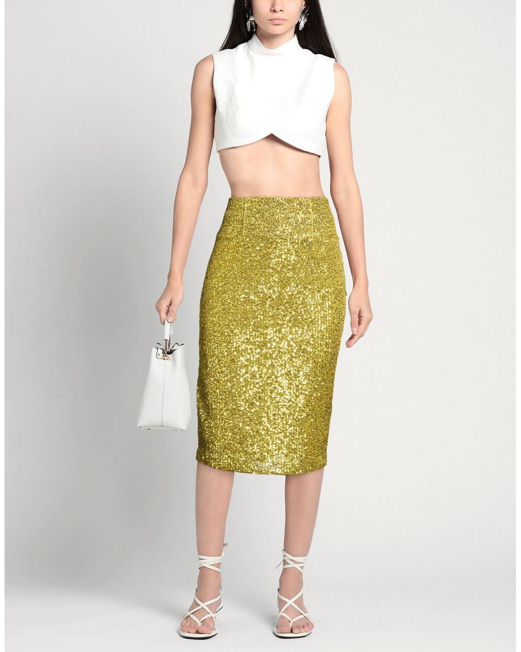 Nenette Green Midi Skirts