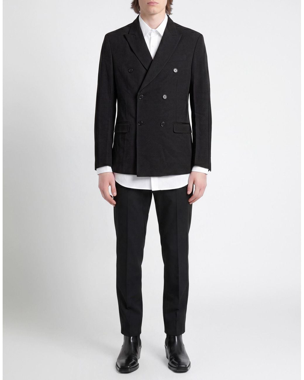 FAMILY FIRST Black Blazer Polyester, Viscose, Wool, Elastane for men