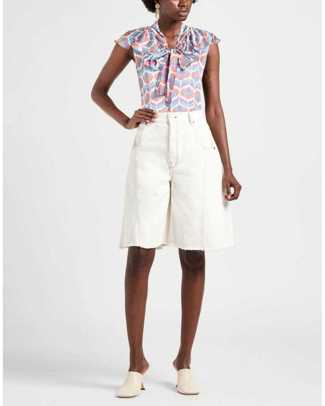 Boutique Moschino White Top Silk, Viscose