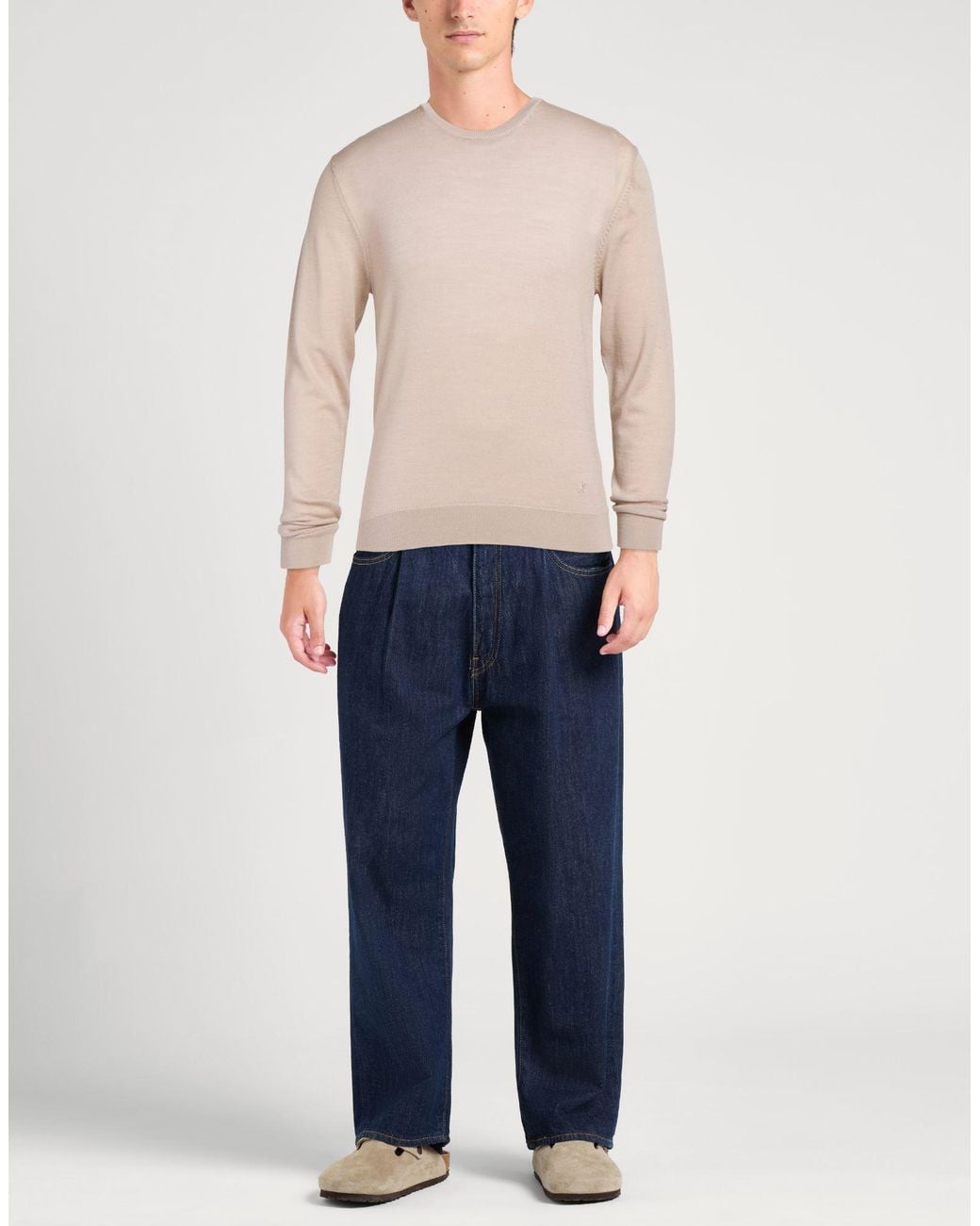Manuel Ritz Natural Sweater Virgin Wool for men