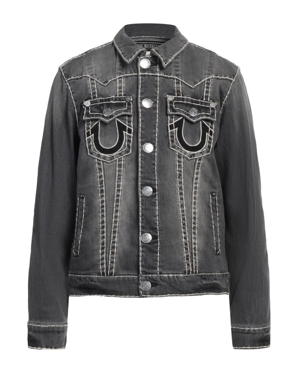 True Religion Gray Denim Outerwear for men