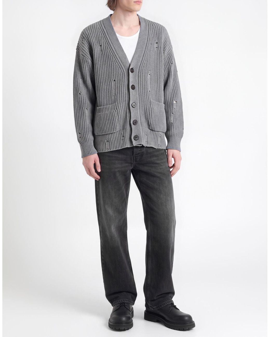 Amaranto Gray Cardigans for men