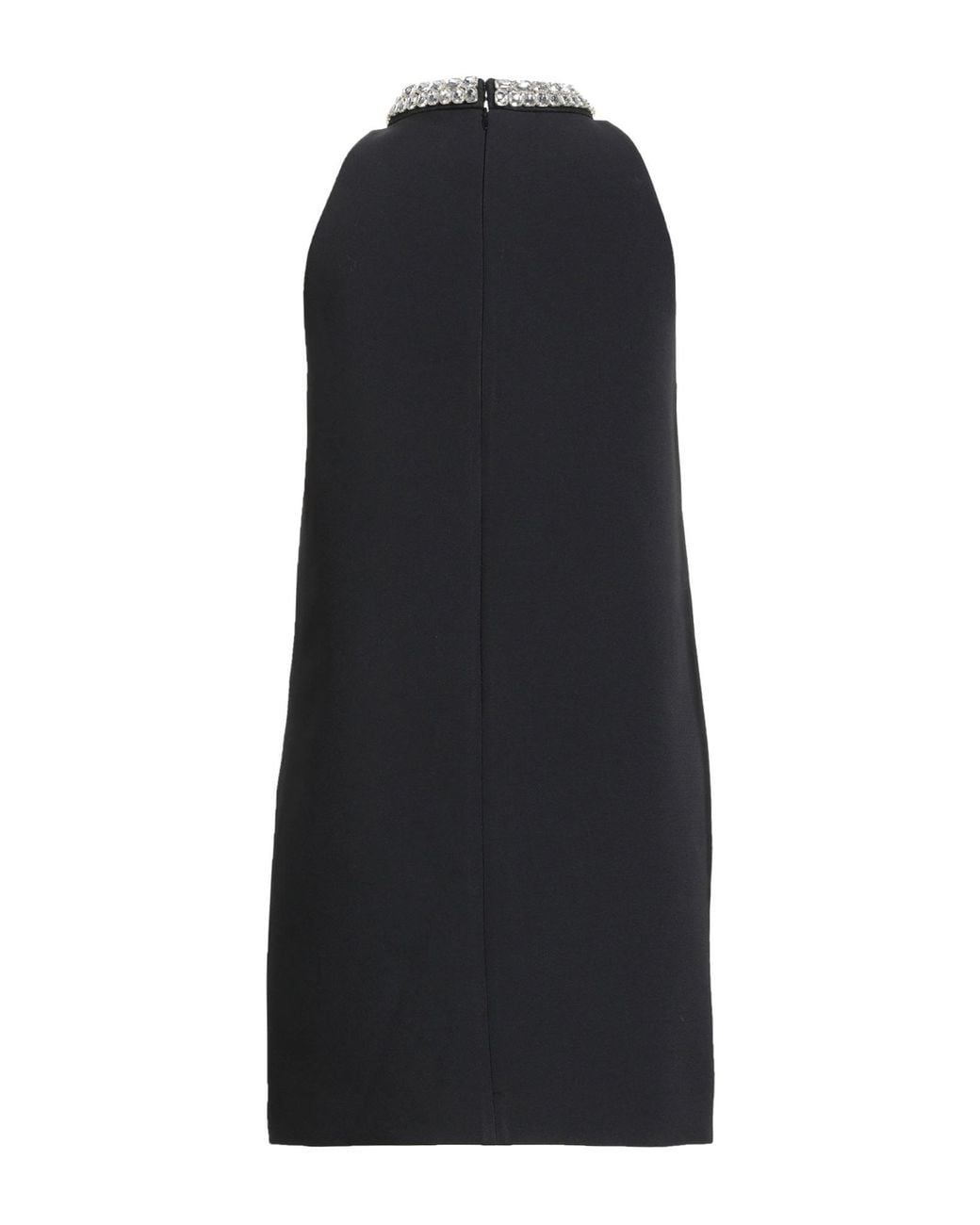 Sandro Black Mini Dress Polyester, Elastane