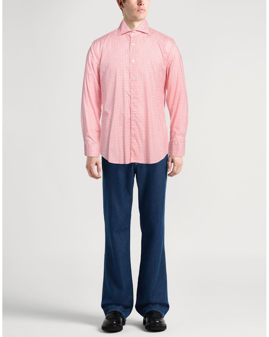 Fedeli Pink Shirt Cotton, Elastane for men