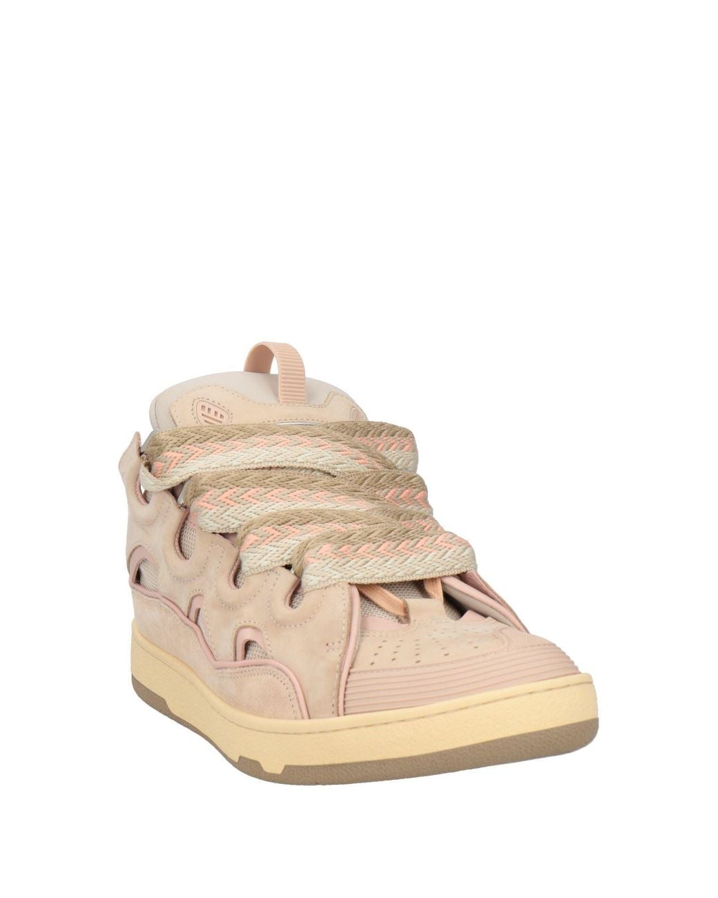 Lanvin Natural Sneakers Calfskin, Polyester, Polyamide, Elastane for men