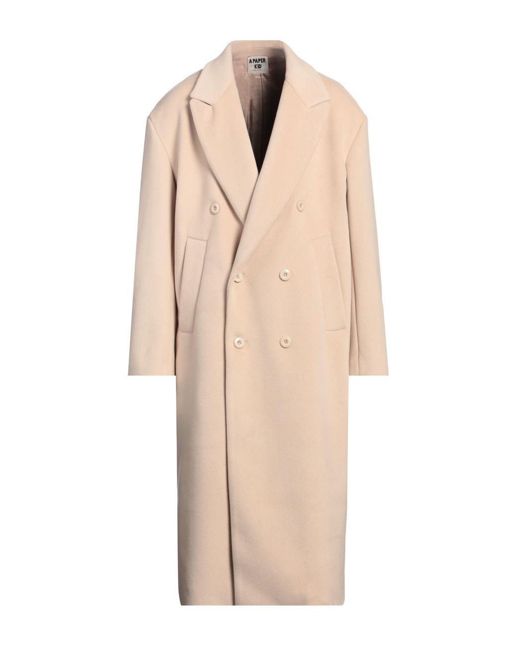 A PAPER KID Natural Coat for men