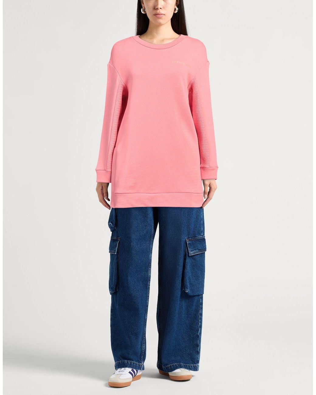 EA7 Pink Sweatshirt Cotton