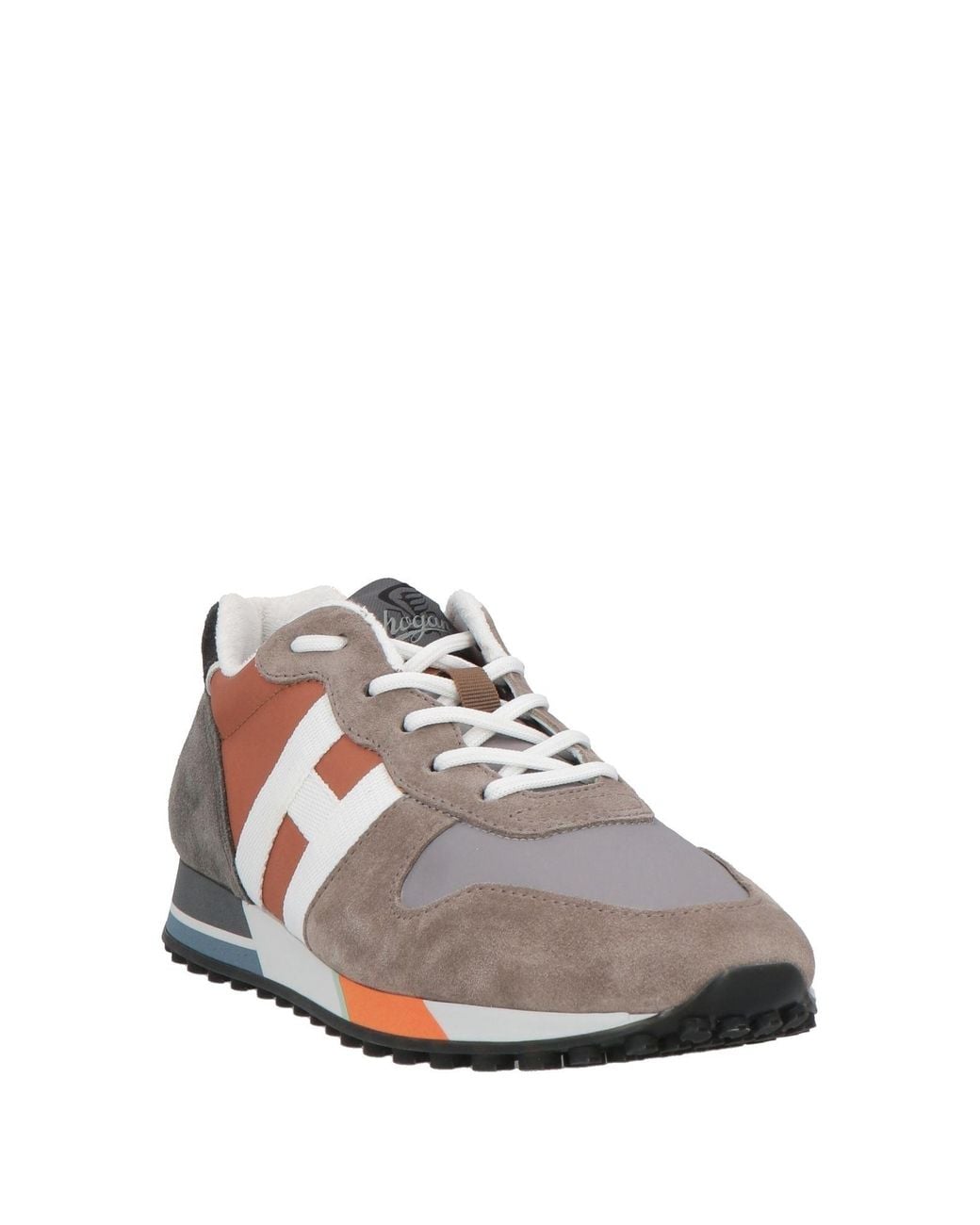 Hogan Brown Sneakers Leather, Textile Fibers for men