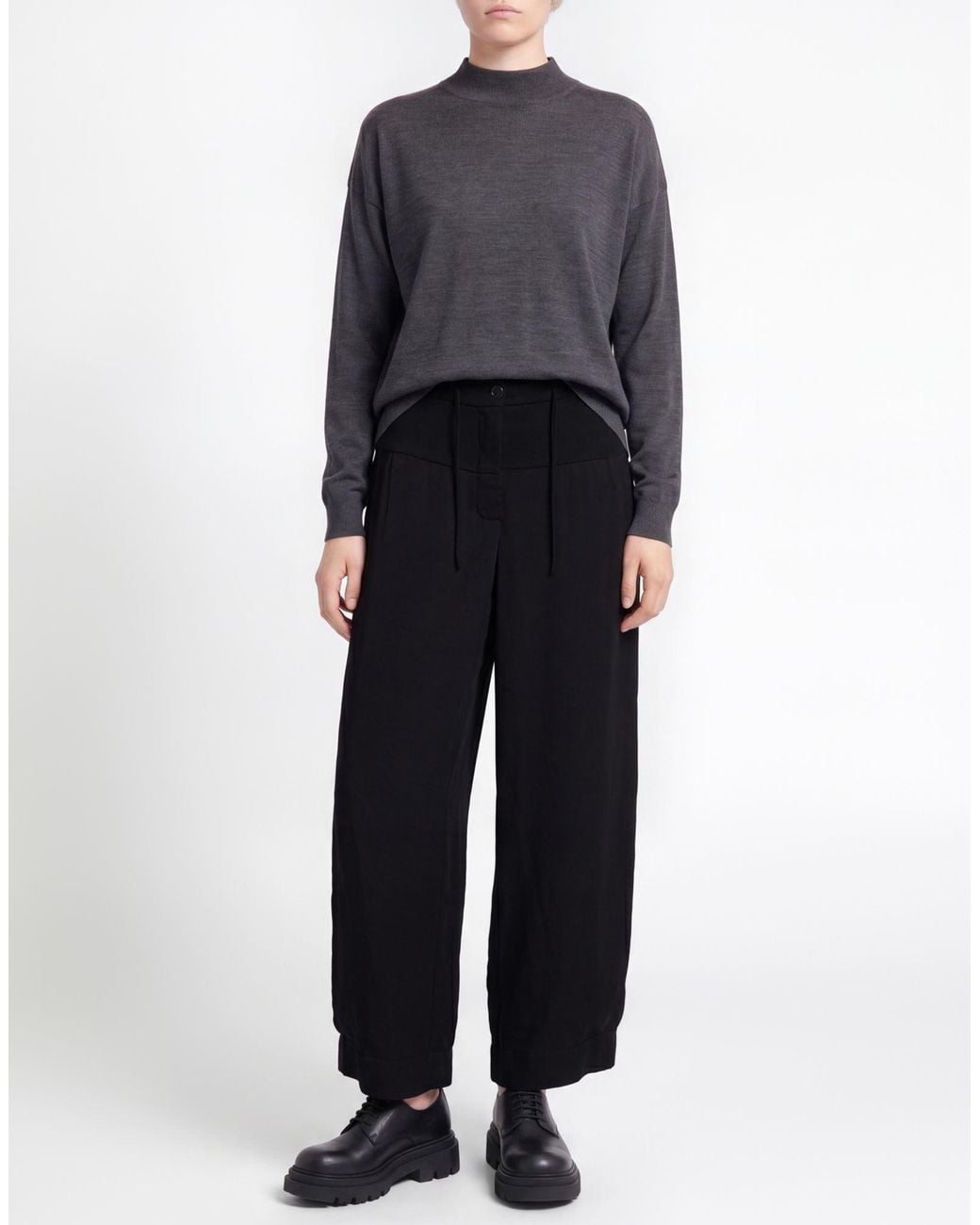 Masnada Black Pants Cotton, Polyester, Elastane