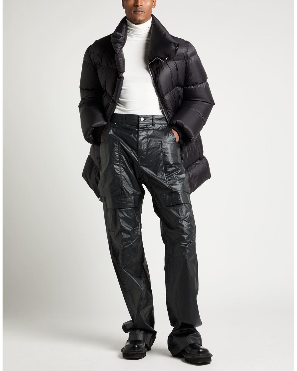 Rick Owens Blue Pants Cotton, Polyurethane for men