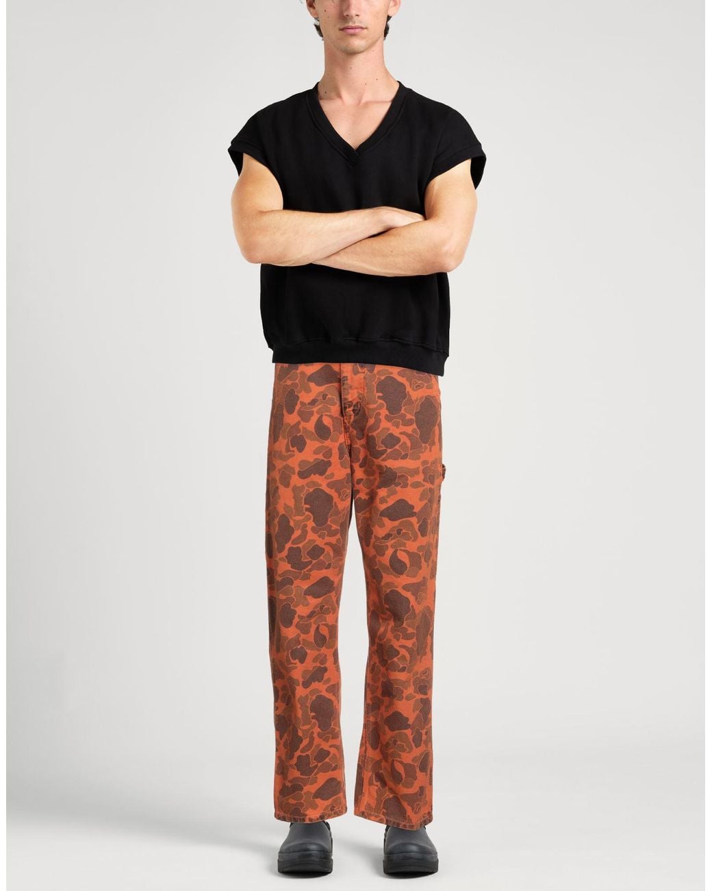 Carhartt Orange Pants Organic Cotton for men