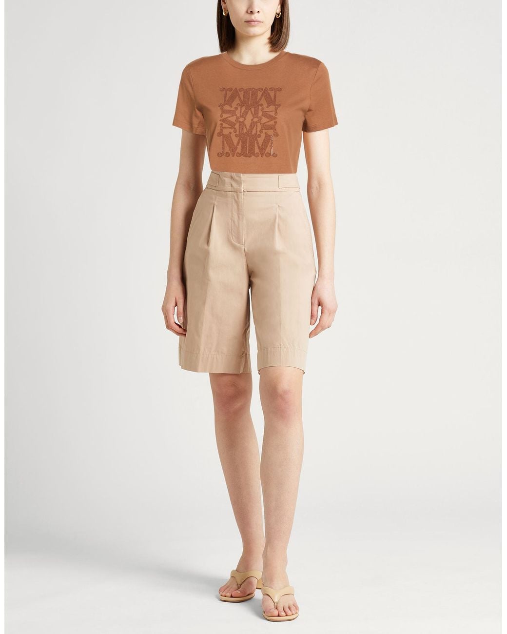 Max Mara Brown T-Shirt Cotton