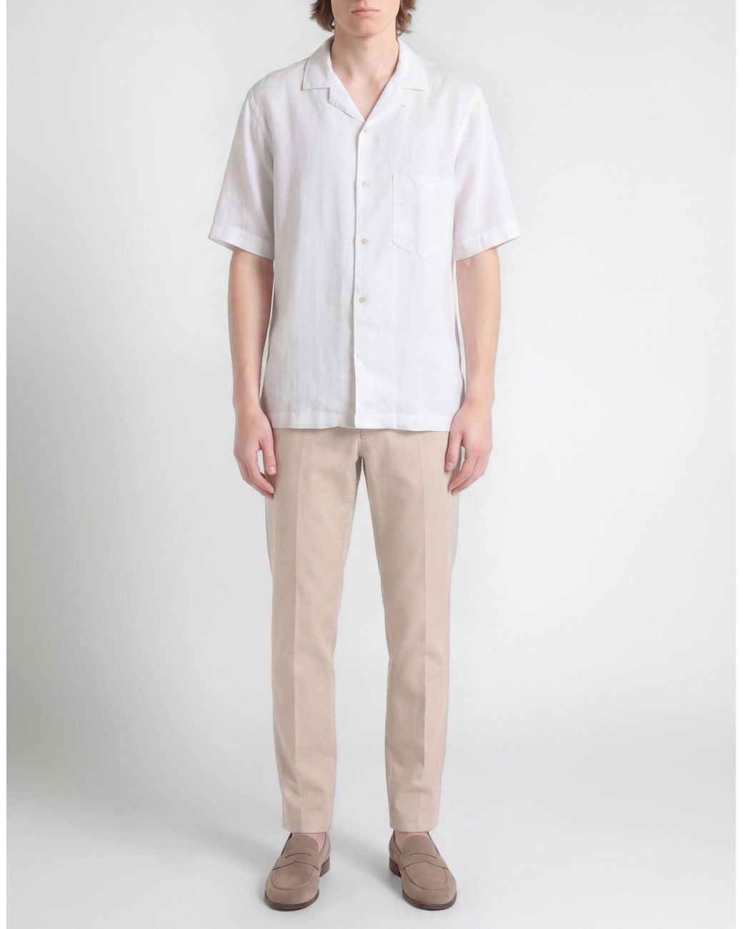 Camisa Eleventy de hombre de color White