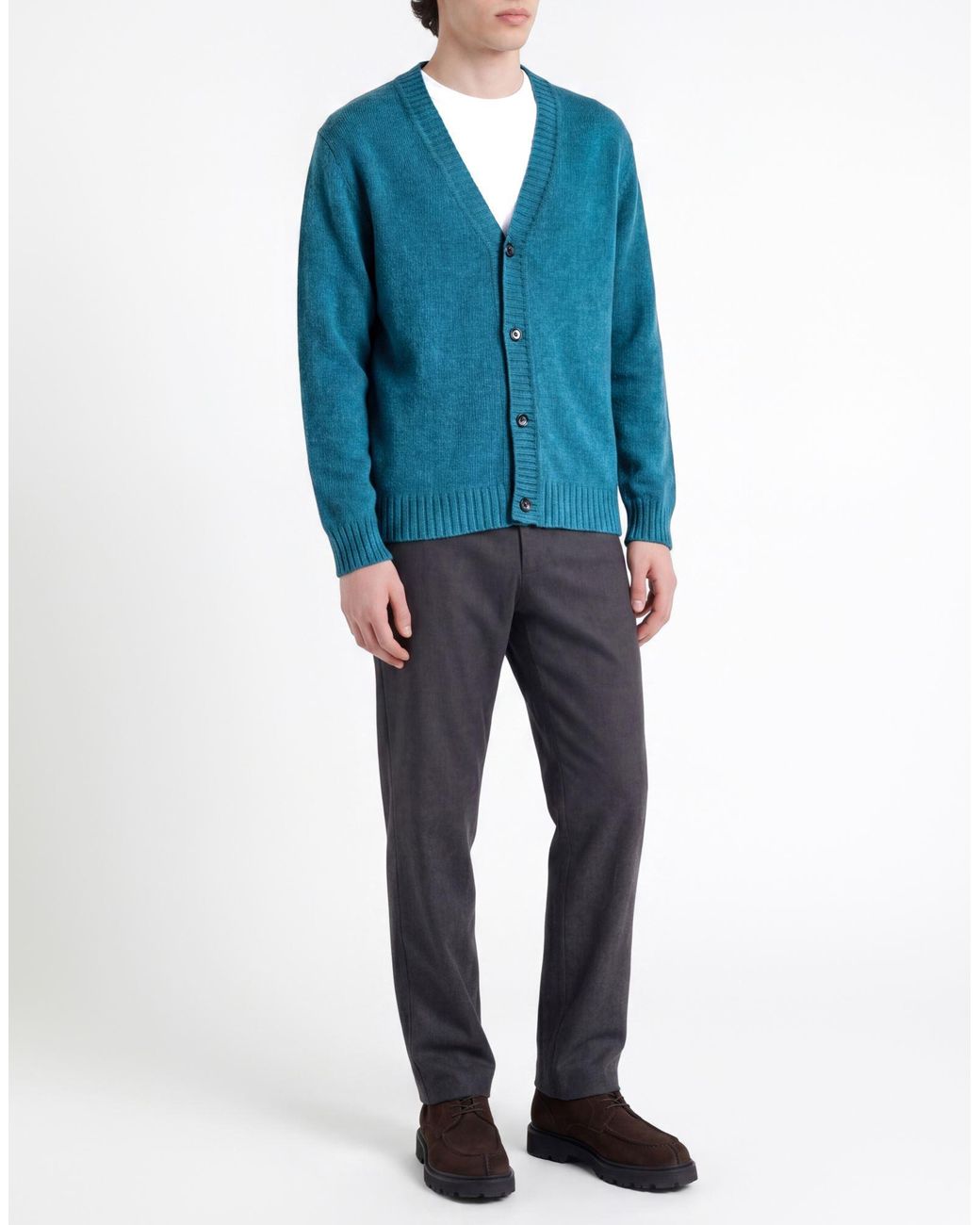 Bellwood Blue Azure Cardigan Virgin Wool for men