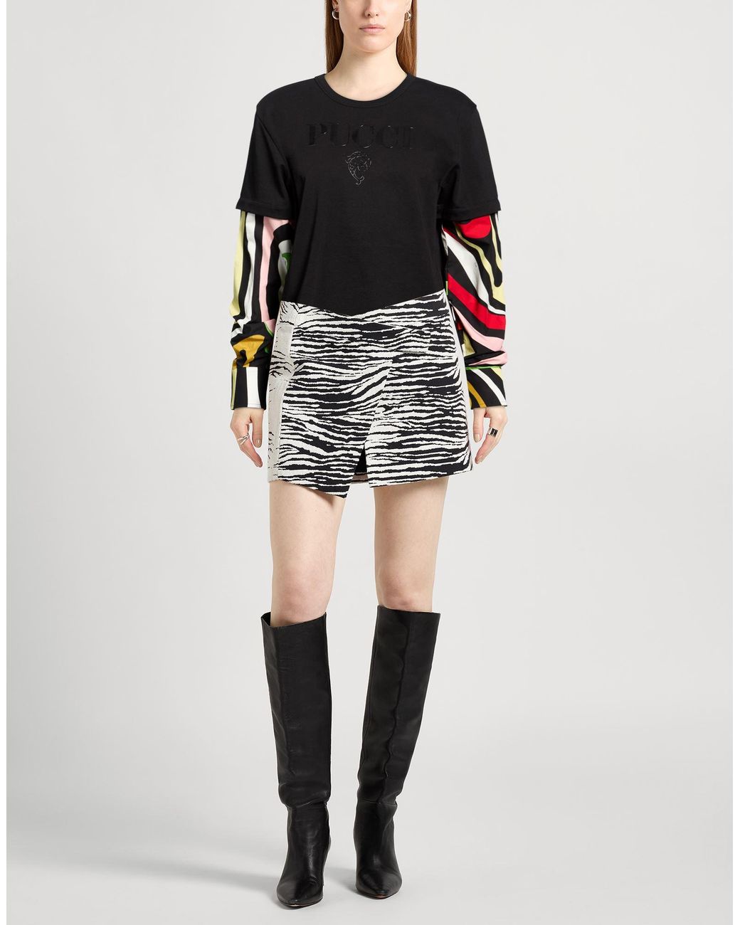 Emilio Pucci Black T-Shirt Cotton