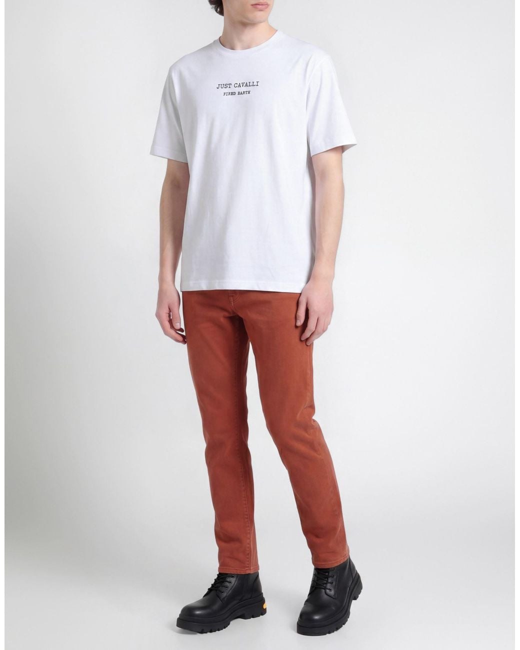 Just Cavalli White T-Shirt Cotton for men
