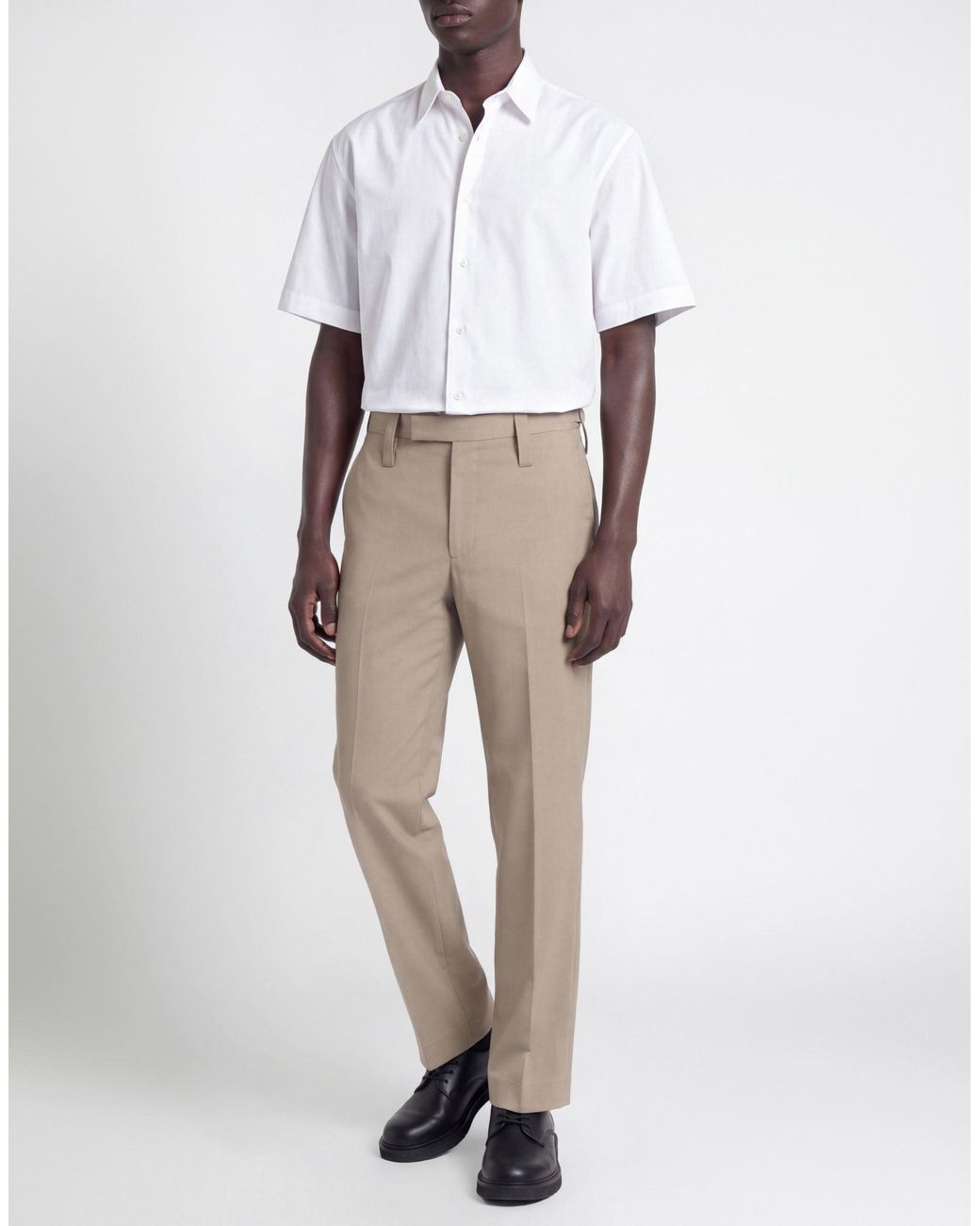 Department 5 Gray Khaki Pants Polyester, Virgin Wool, Elastane for men