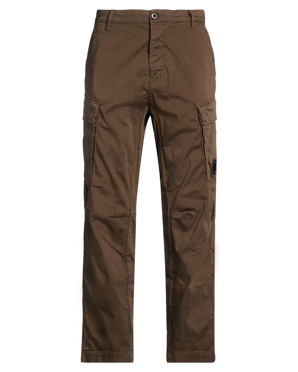 C P Company Brown Pants Cotton, Elastane for men