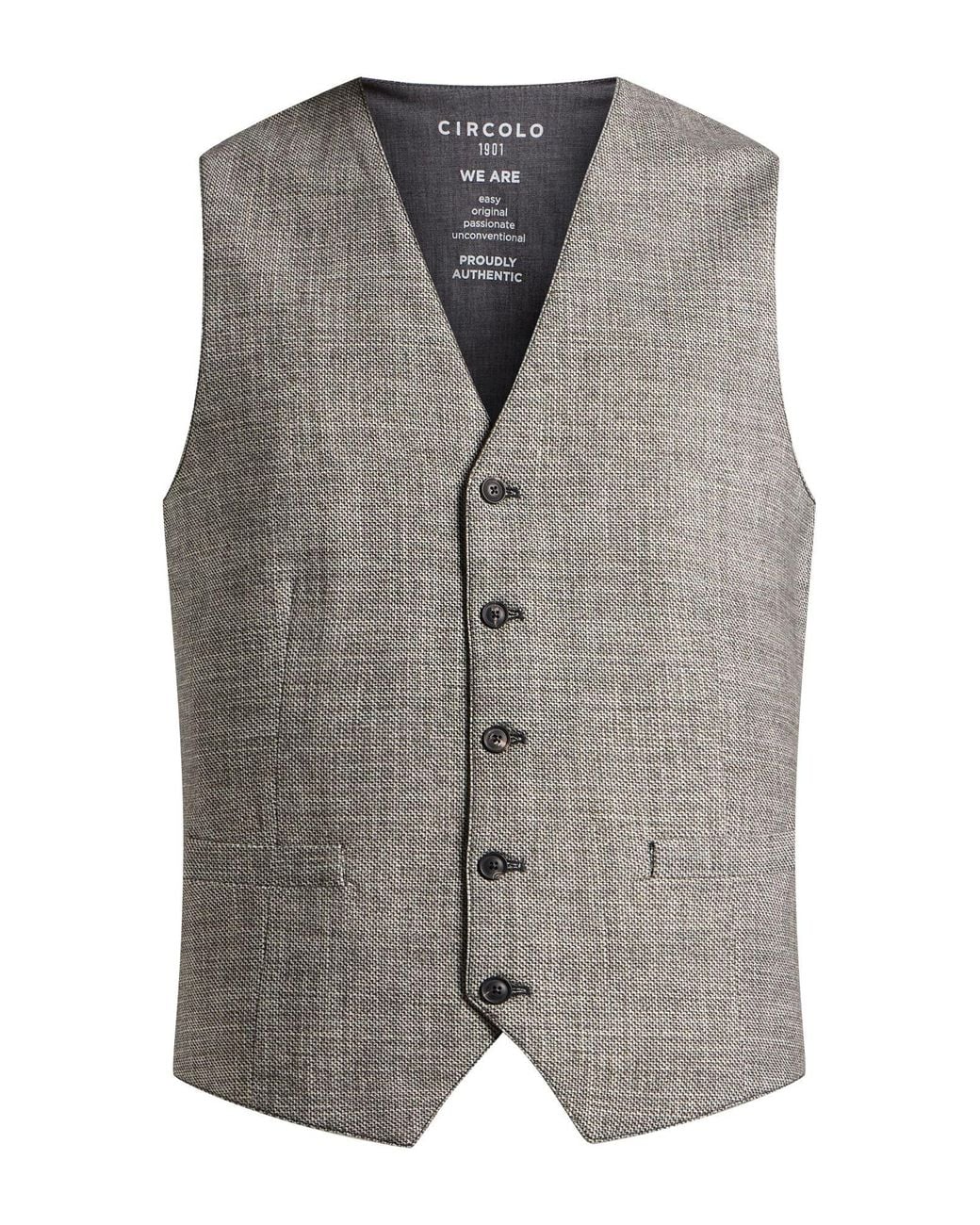 Circolo 1901 Gray Tailored Vests for men
