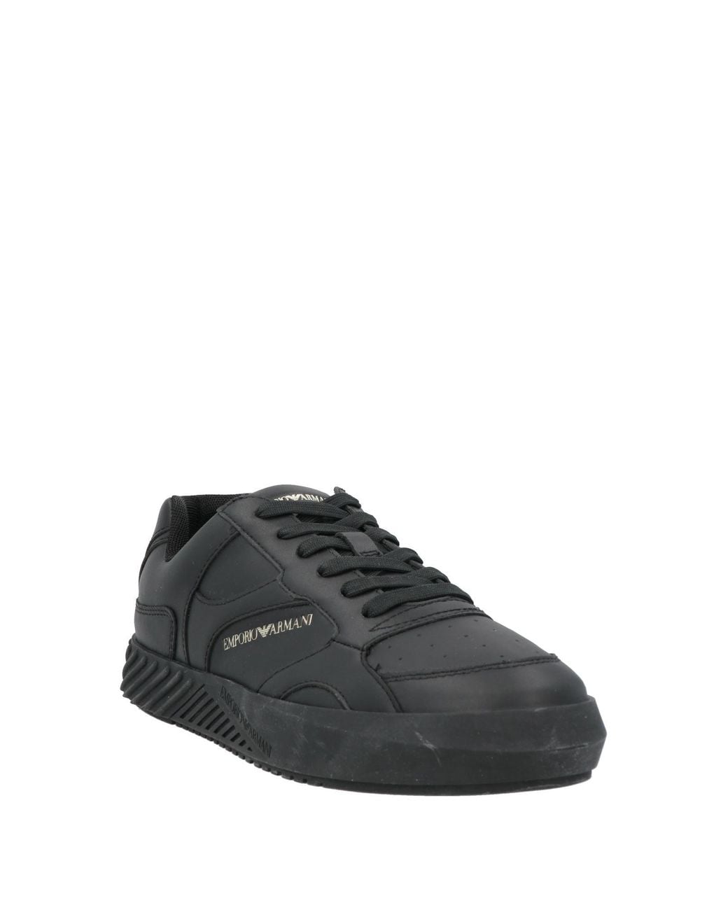 Emporio Armani Black Trainers for men