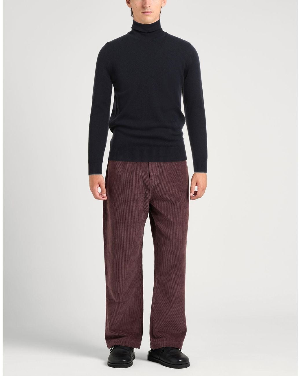 Alpha Studio Blue Turtleneck Geelong Wool for men