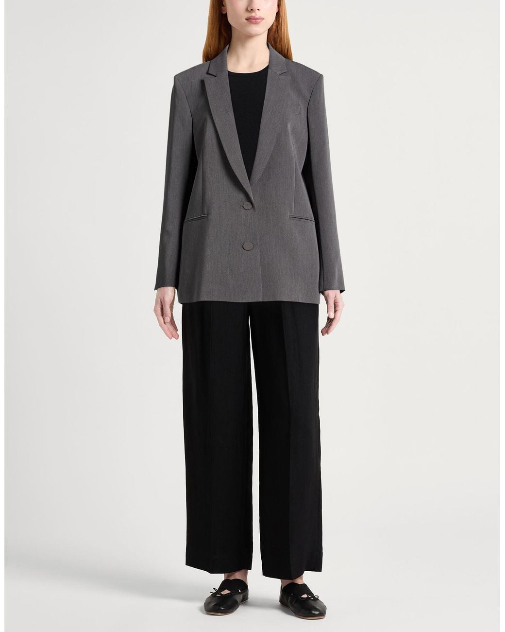 Patrizia Pepe Black Blazer Polyester, Viscose, Elastane