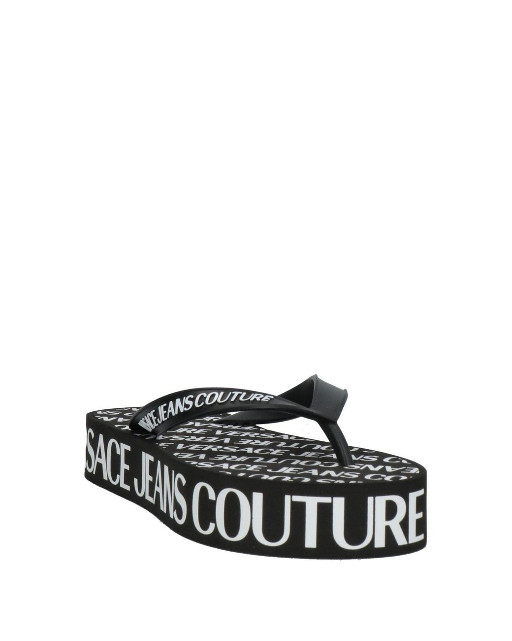 Versace Jeans Couture White Thong Sandals